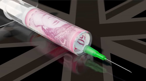 Symbolic image on the topic of vaccination costs in the UK
