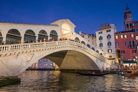 Rialto Bridge, Ponte di Rialto, Grand Canal, Venice, Veneto, Italy, Europe