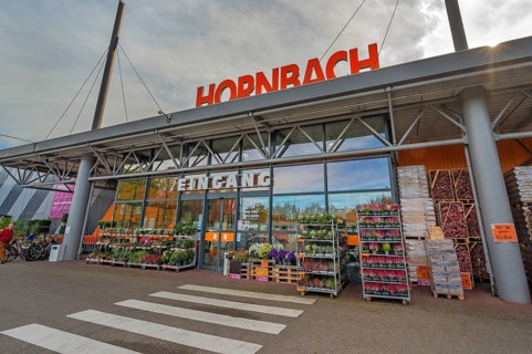 Entrance, Hornbach DIY store, Kempten, Allgäu, Bavaria, Germany, Europe