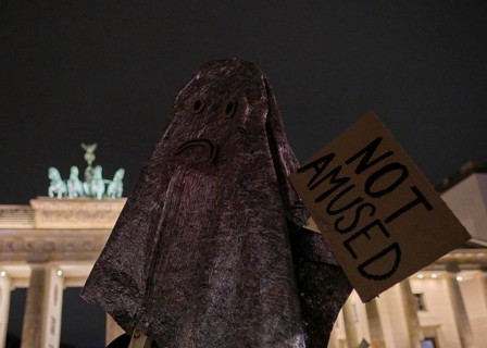 Germany, Berlin, 29 November 2024, funeral march of the cultural scene, demonstration against