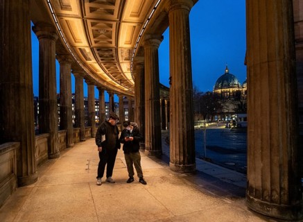 Germany, Berlin, 19.12.2024, Museum Island, newly renovated part of the Colonnades, Museum