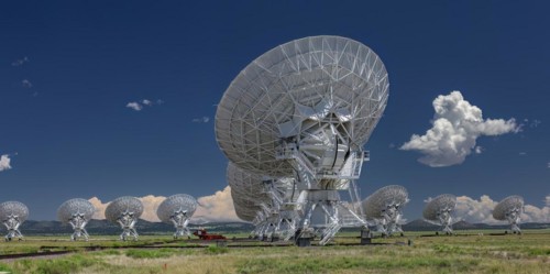 The VLA, Very Large Array, Radio Telescope in Socorro, New Mexico