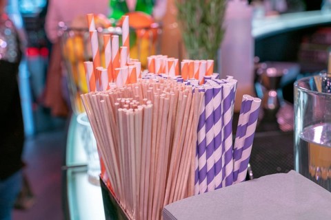 Frankfurt, Germany. 11th Feb 2019. Eco-friendly paper straws at Ambiente trade fair 2019