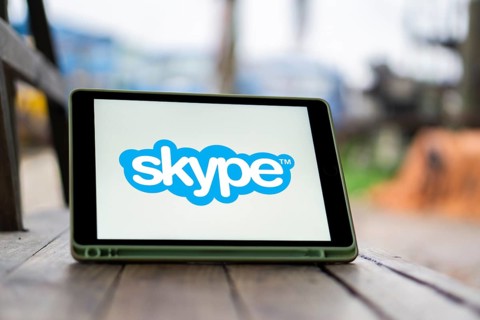 Skype Mobile Logo on smartphone