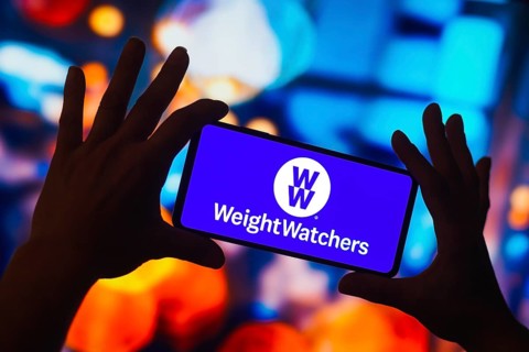 In this photo illustration, the Weight Watchers (WW International) logo is displayed on a