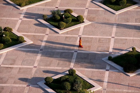 Beautifully landscaped park in the centre of Ashgabat Turkmenistan