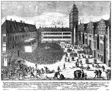 Homage to the Prussian estates, uprising in Koenigsberg, 18. October 1663, Germany, Europe,