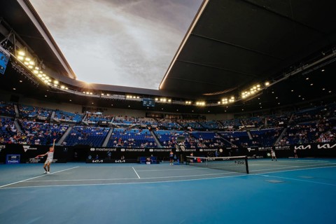 MELBOURNE, AUSTRALIA, JANUARY 24: Jannik Sinner of Italy beats Alex de Minaur of Australia on day 8