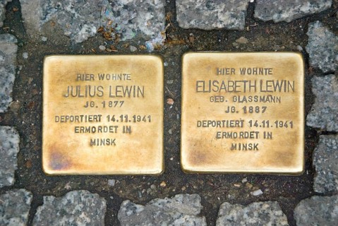 Stolpersteine in Berlin germany remembering jewish victims
