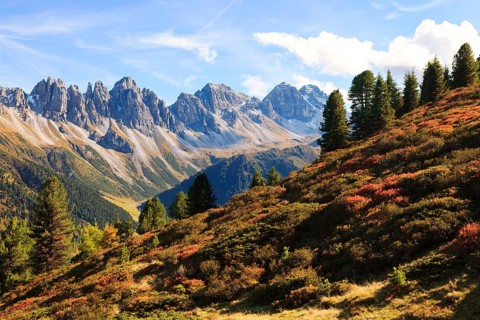 Autumn in the Stubai Alps, Tyrol, Austria, Europe