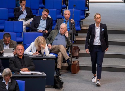 Dr Alice Weidel, left, fourth row: Dr Alexander Gauland, Germany, Berlin, 06.07.2023, Bundestag,