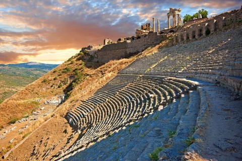 The Roman Theatre of Pergamon Archaeological Site, Bergama, Turkey, Asia