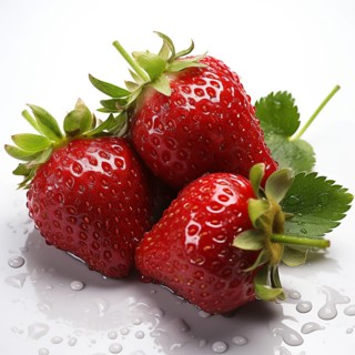 Fresh strawberries, with water drops, AI generated