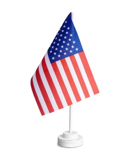 USA american table flag isolated on white background