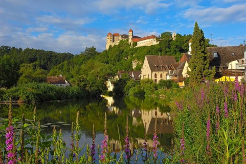 Harburg, Swabia, Harburg Castle, River Wörnitz, Romantic Road, Bavaria, Germany, Europe