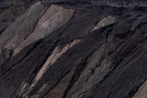 Overburden in the Welzow-Süd opencast lignite mine of Lausitz Energie Bergbau AG (LEAG) in Lower