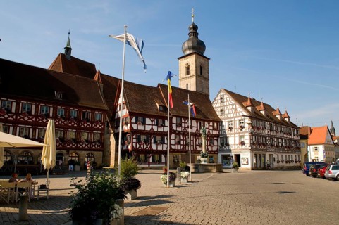Town Hall and Church of St. Martin, Forchheim, Franconian Switzerland, Bavaria, Germany, Franconian