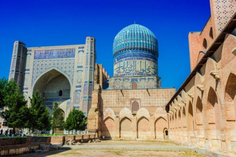 Bibi-Khanym Mosque in Samarkand, Uzbekistan, Asia