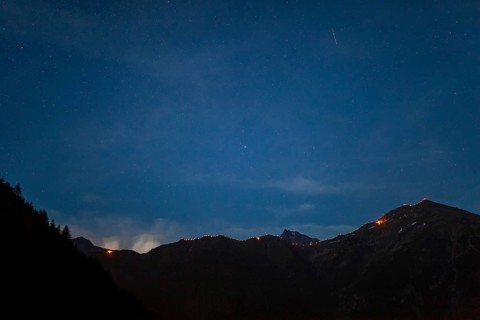 Sacred Heart Fire in Tyrol, Ötztal, Tyrol, Austria, Europe
