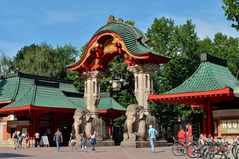 Elephant Gate, Zoological Garden, Budapester Straße, Tiergarten, Berlin, Germany, Elephant Gate,
