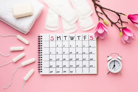 Menstrual schedule with alarm clock