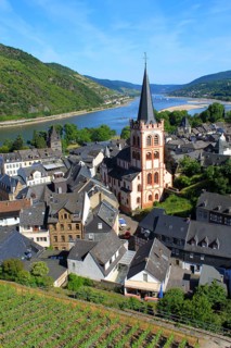 Rhine Valley, Bacharach, World Heritage Cultural Landscape Upper Middle Rhine Valley,