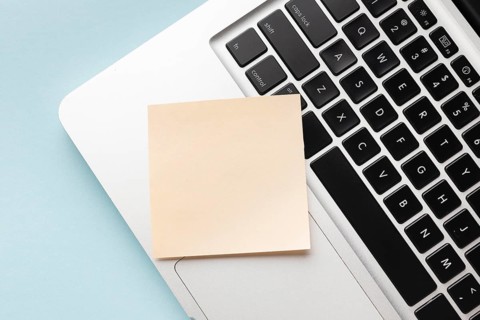 Post it keyboard arrangement