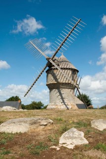 Windmill, Moulin du Diable, Moulin Cremeur, Guerande, Loire Atlantique, Pays de la Loire, France,