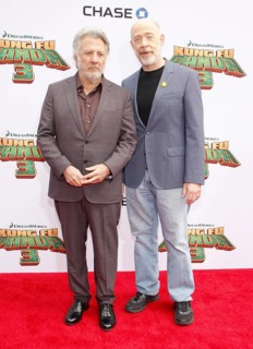Dustin Hoffman and J.K. Simmons at the Los Angeles premiere of 'Kung Fu Panda 3' held at the TCL