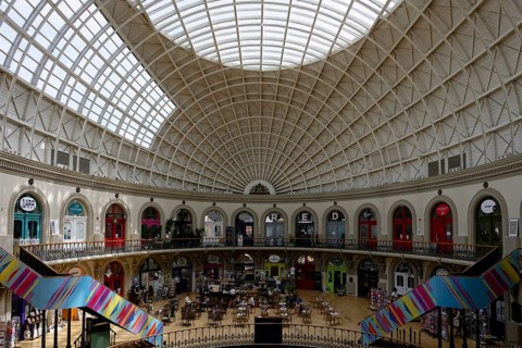 Interior view, Leeds Corn Exchange, Leeds, England, Great Britain