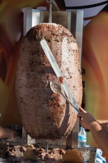 Traditional Turkish Doner Kebab on pole