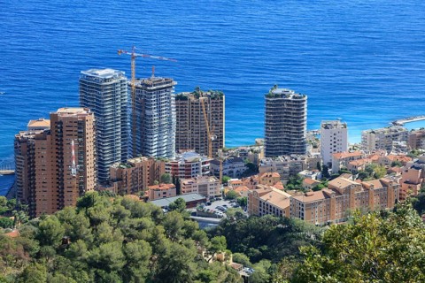 Easternmost part of the Principality of Monaco at the Monte Carlo Bay Hotel with the Testimonio