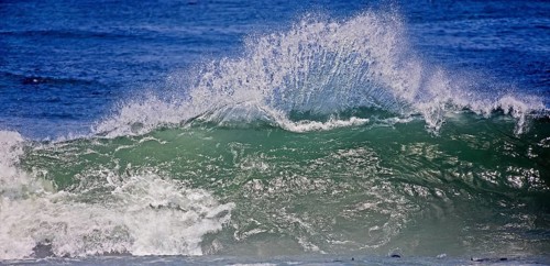 Waves in Atlantic Ocean, Cape Cross in Namibia