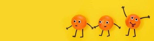 Top view oranges with copy space