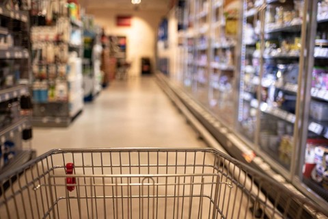 Supermarket, shopping basket