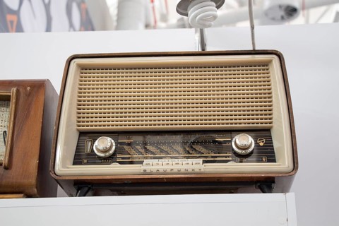Retro styled image of an old radio