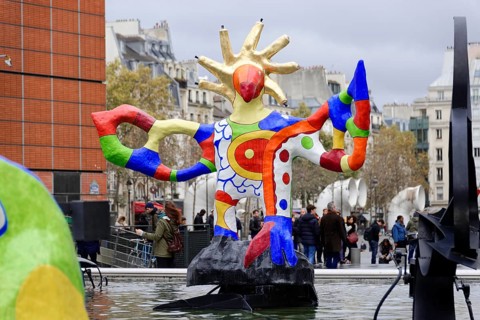 Sculptures, figures, the Stravinsky Fountain, also known as the Tinguely Fountain, detail, Centre