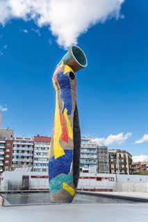 Woman and bird, Dona i Ocell, sculpture by Joan Miró at Park Miró in Barcelona, Spain, Europe