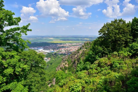 View from Hexentanzplatz, Thale, Harz, Germany. View from Hexentanzplatz in the Bode Valley in the