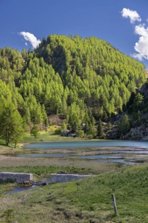 Lago Nero di Cesana, Italian Alps, Sestriere, Piedmont, Italy, Europe