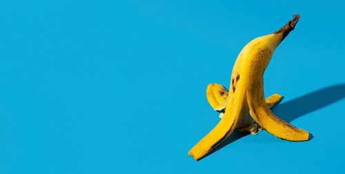 Banana peel copy space