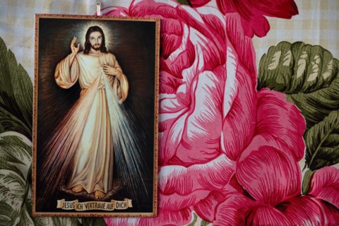 Portrait of JESUS, with the inscription JESUS I TRUST IN YOU