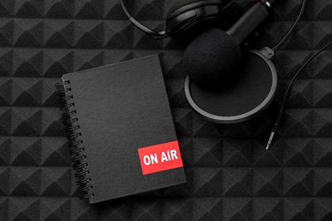 Top view mic air notebook