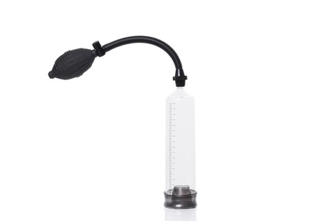 penis pump or vacuum erection device on white background