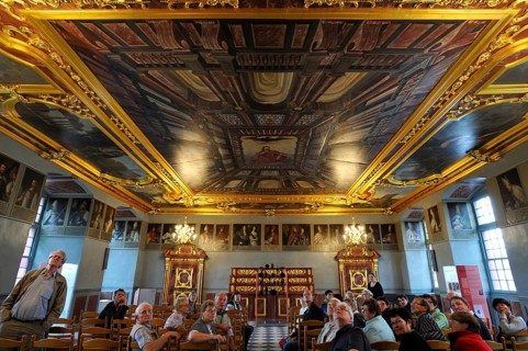 Knights' Hall, Iburg Castle, Bad Iburg, Lower Saxony, Germany, Europe