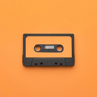 Vintage cassette tape orange background. Resolution and high quality beautiful photo