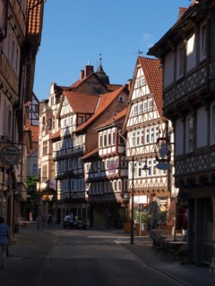 Half-timbered houses in the old town of Hannoversch Münden
