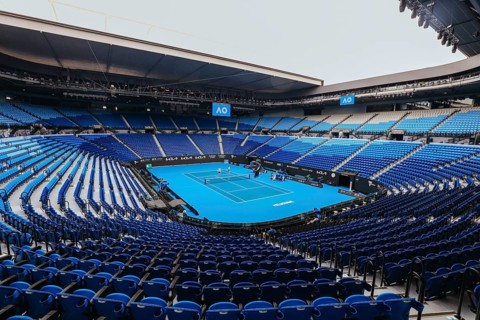 MELBOURNE, AUSTRALIA, JANUARY 15: Atmosphere ahead of the 2022 Australian Open at Melbourne Park on
