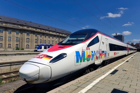 EuroCity train Munich Zurich, type ETR 610 of SBB, Munich main station, Munich, Bavaria, Germany,