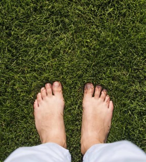 Top view girl standing grass. Resolution and high quality beautiful photo